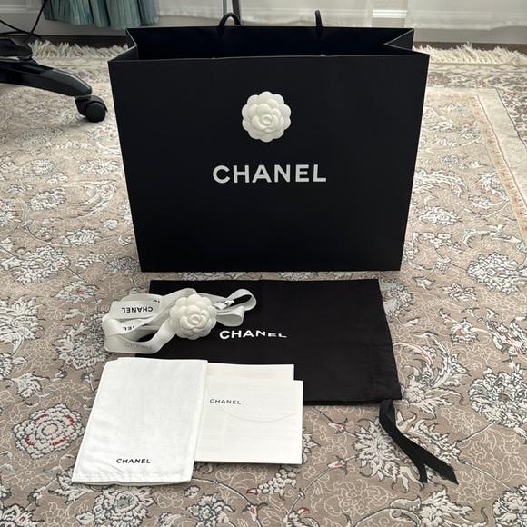 Chanel Black Shopping Bag with Accessories - Picture 1 of 6